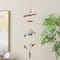3ft. Blue Ceramic Shell Handmade Ombre Windchime with Driftwood & Bead Accents